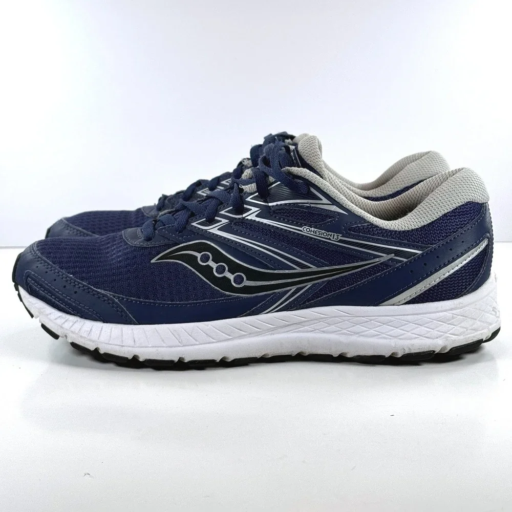 Saucony‎ Cohesion 13 Men's Running Shoes Navy Blue Silver S20559-22 Size 12